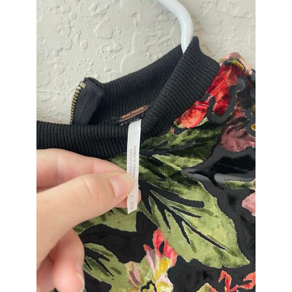 Free People Sweet Echoes Mini Dress twilight combo velour size medium - Picture 2 of 6